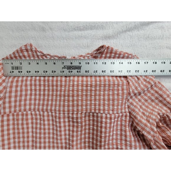 Gingham Checkered Blouse - Pink - Picture 4 of 9